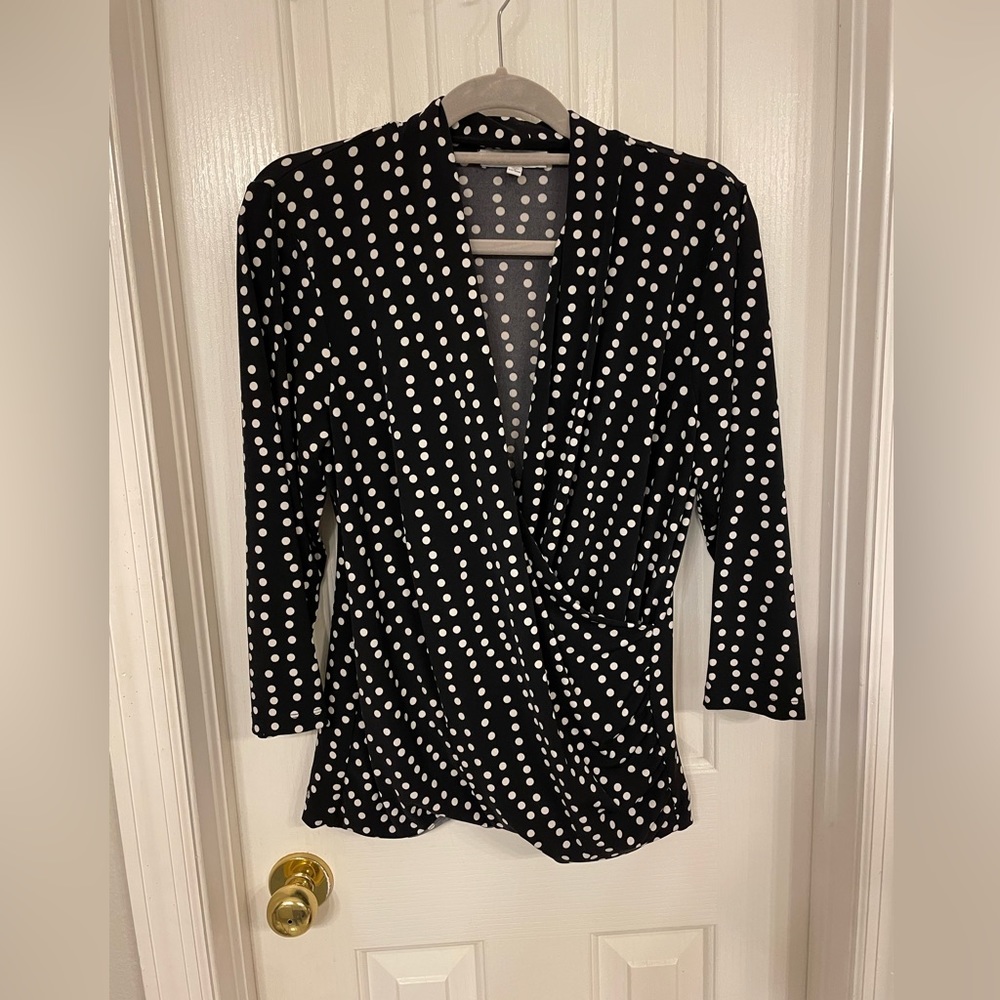 Retro polka dot crossover top Chaus XL